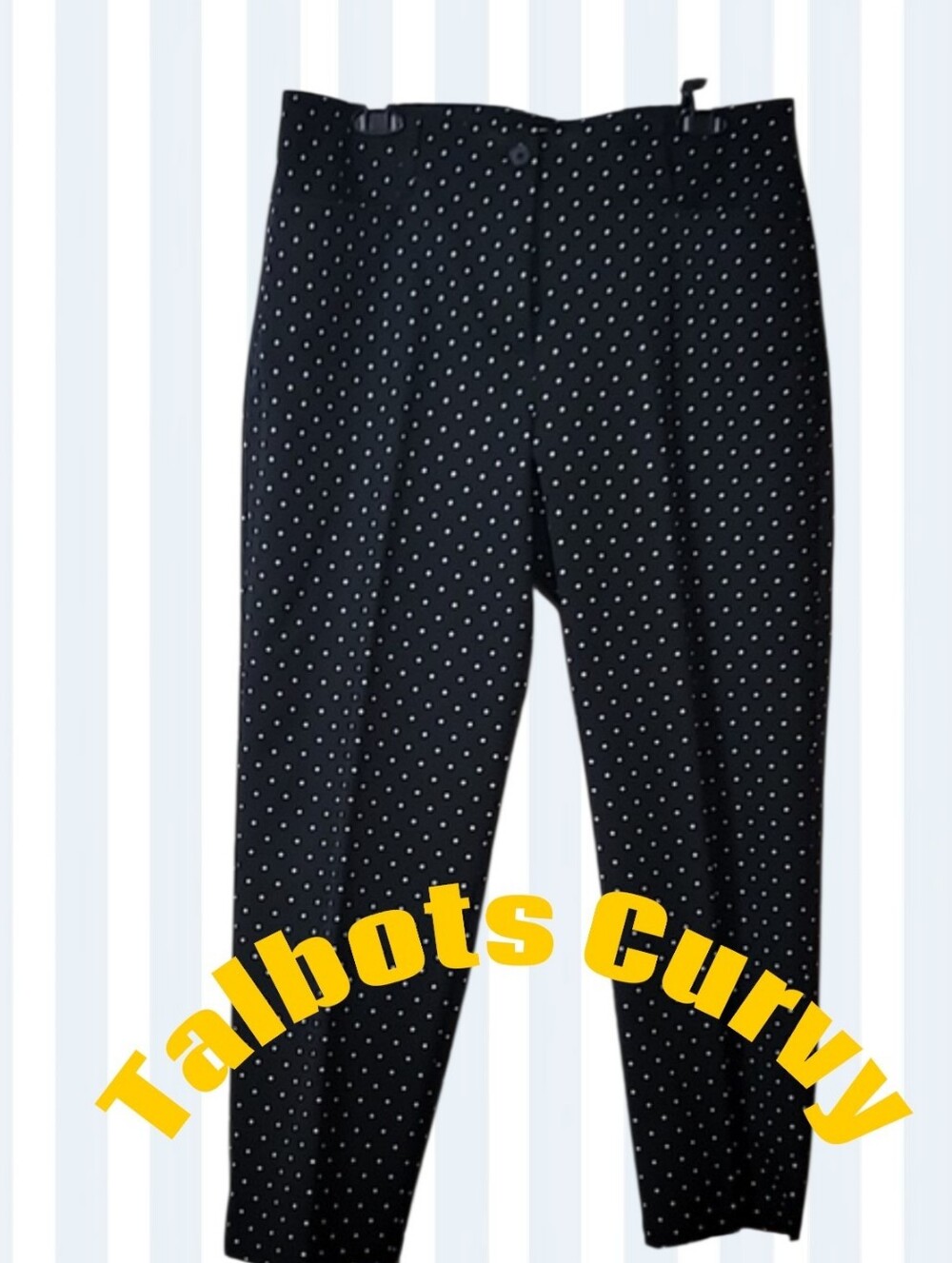 Black Pants White Polka-Dots Mid-Century Retro Office Chic / Modern Workwear
